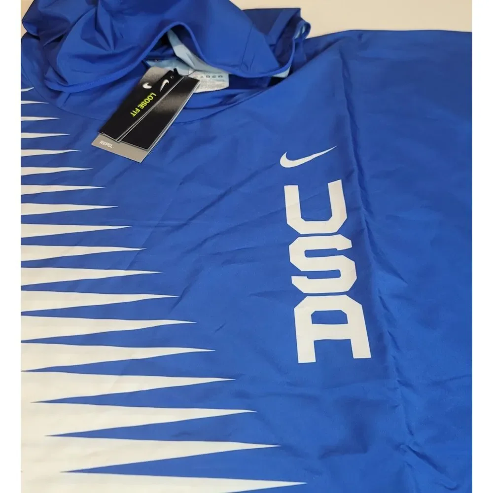 Nike Team USA Pullover Mens‎ S/M. Marathon Repel Poncho Jacket. CV0431-657 NWT